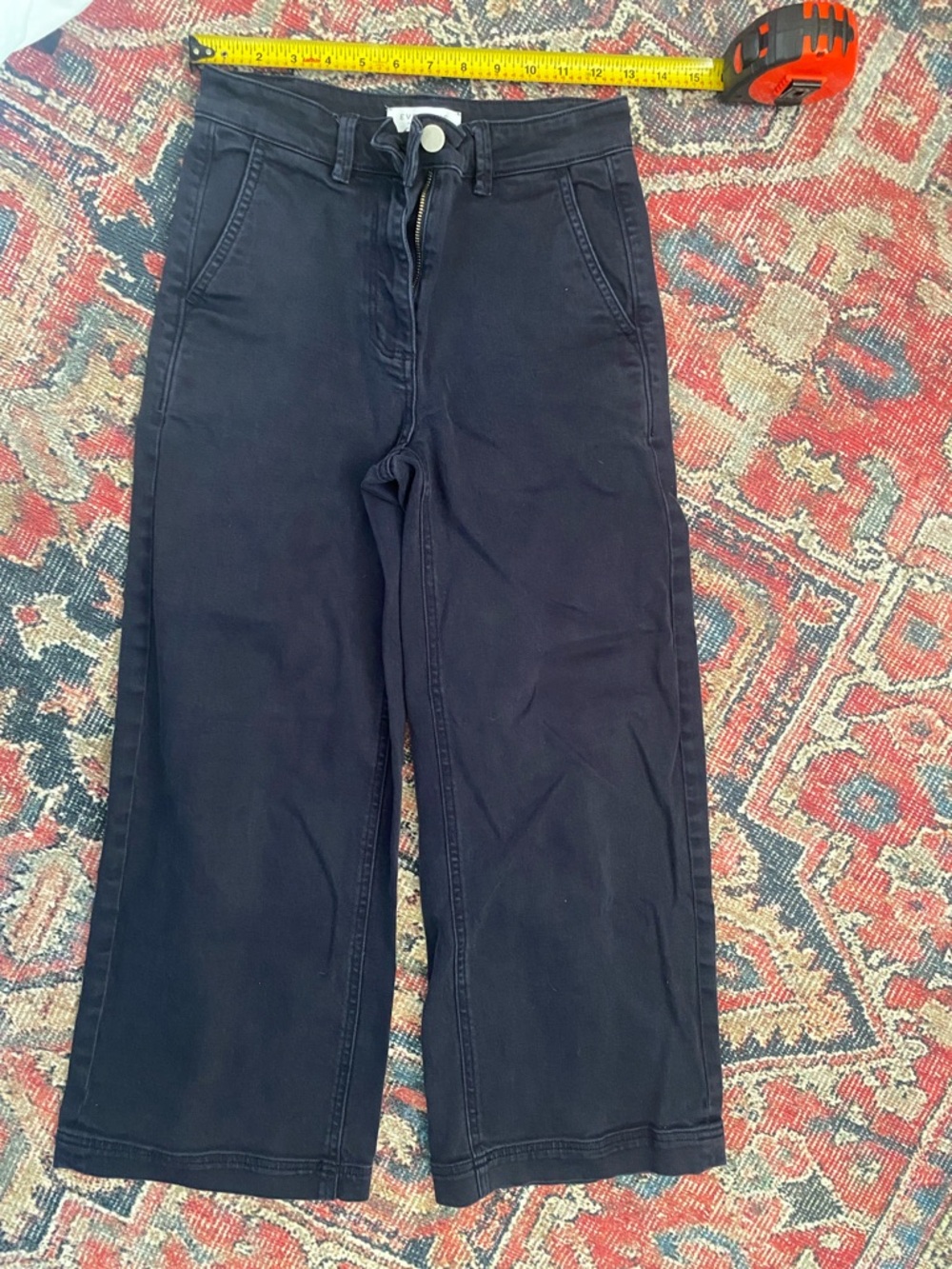 Everlane The Wide-Leg Crop Pant Navy